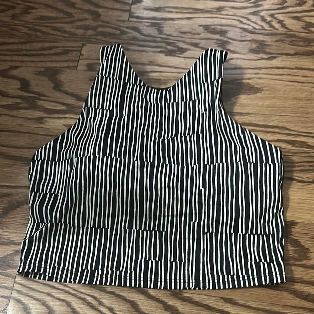 Athleta high neck swim top. Cropped size medium